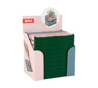 APLI 20233 - Pack de 10 cajas pequeñas plegables y apilables para ordenar y decorar espacios de casa|tamaño 140x60x105mm| tricolor de base khaki