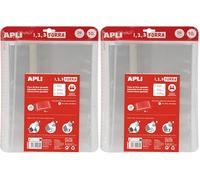 APLI 20282 - Pack de 10 forros de libro con solapa ajustable de polipropileno. Medida 29 x 53 cm, 75 µ. (Paquete de 2)