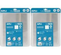 APLI 20283 - Pack de 10 forros de libro con solapa ajustable de polipropileno. Medida 30 x 53 cm, 75 µ. (Paquete de 2)