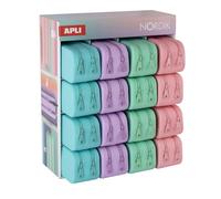 APLI 20617 - Expositor estuches dobles de silicona Nordik colores surtidos