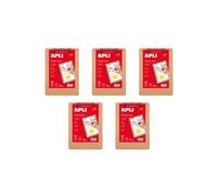 APLI 20899 - Pack de 5 Portapapeles Rígidos de Madera A4 con Pinza Metálica