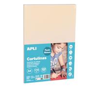 APLI 20978 - Bloc 100 Cartulinas A4 170 g/m², 10 Colores Pastel | 100 Hojas En 10 Colores Pastel, Tintadas En Masa, Ideales Para Manualidades, Impresión, Scrapbooking Y Uso Escolar