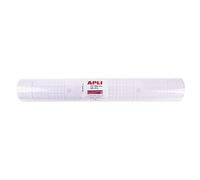 APLI Forro para libros 264 – film extensible 80 micrones, 0,5 m x 20 m, adhesivo reposicionable
