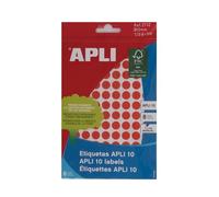 APLI 2732- Círculo Permanente Rosa Etiqueta Autoadhesiva, 1 Cm X 8 Hojas