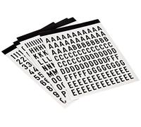APLI 4415 - Pegatinas, letras, números, signos, 15 mm, color negro