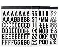 APLI 4425 - Pegatinas, letras, números, signos, 25 mm, color negro