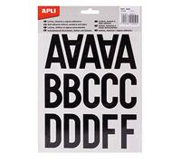 APLI 4450 - Letras adhesivas mayúsculas 50 mm, Negro