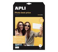 APLI Papel fotográfico Best Price 4451 A4 140 g Brillo Pack 20 hojas apto impresoras inkjet