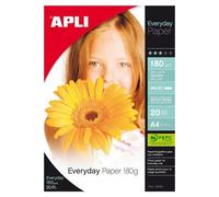 APLI Papel FOTOGRÁFICO 12080 20 Hojas A4 180G Brillante