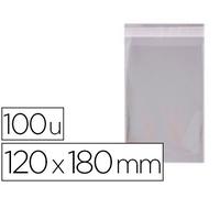 B.100 Bolsas Pp Cierre Adhesivo 120 x 180 mm