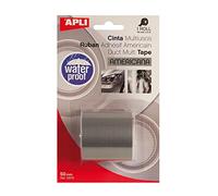 APLI Cinta Americana Multiusos 1367850MM*5MIMPERMEABLERESISTENTE A 80ºPLATEADA