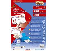 Apli dcc727 - Lote de 500 tarjetas de visita inkjet 85 x 54 mm 280 g Color blanco