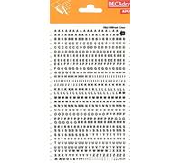 APLI DD11F - Letras transferibles mayúsculas negras 2,5 mm, 730 caracteres