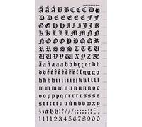 APLI DD17F - Letras y números transferibles negros 8 mm, 199 caracteres