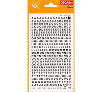 APLI DD1F - Letras transferibles mayúsculas negras 4 mm, 470 caracteres