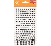 APLI DD4F - Letras y números transferibles negros 6 mm, 214 caracteres