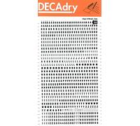 APLI DD50F - Letras y números transferibles 3 mm, 888 caracteres, Negro bold