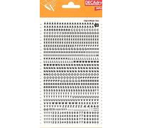APLI DD59F - Letras y números transferibles negros 3 mm, 795 caracteres