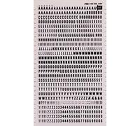 APLI DD68F - Letras y números transferibles negros 4 mm, 792 caracteres