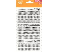 APLI DD68F - Letras y números transferibles negros 4 mm, 792 caracteres
