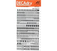 APLI DD9F - Letras y números transferibles negros 8 mm, 277 caracteres