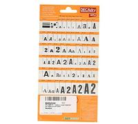 APLI DDB11F - Letras transferibles mayúsculas blancas 2,5 mm, 730 caracteres