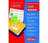 APLI DECADRY Box von 400 Etiketten, 105 x 148,5 Weiß