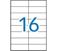 Apli 01274 blanco - etiquetas de impresora (blanco, 105 x 37, 1600 pie