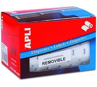 APLI Etiquetas autoadhesivas PVP 16 x 22 mm Naranja flúor removibles Rollo x2520