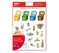Apli Gomets temáticos Reciclaje 12 hojas