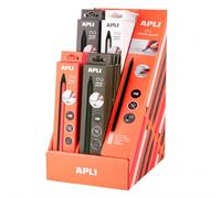 Apli infinite pencil neon expositor con 20 packs de lapiz infinito hb