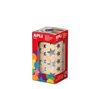 APLI Kids 11117 - Rollo de gomets estrella, color plata