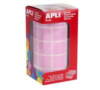 APLI Kids 11499 - Rollo de gomets cuadrado 20 mm, color rosa