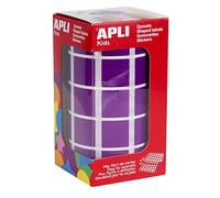APLI Kids 11500 - Rollo de gomets cuadrado 20 mm, color lila