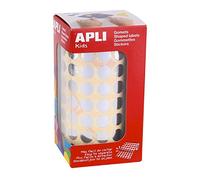 APLI Kids 11627 - Rollo de gomets redondos, color plata, 10,5 mm