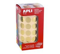 APLI Kids 11629 - Rollo gomets redondos Ø 15 mm metalizados oro