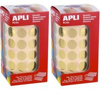 APLI Kids 11629 - Rollo gomets redondos Ø 15 mm metalizados oro (Paquete de 2)