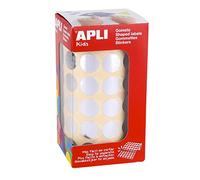 APLI Kids 11630 - Rollo de gomets redondos 15 mm, color plata