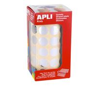 Apli kids 11630 - rollo de gomets redondos 15 mm, color plata