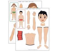 APLI Kids 11868 - Bolsa de gomets, 2 hojas, El cuerpo