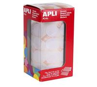 APLI Kids 11905 - Rollo de gomets redondos 20 mm, color blanco