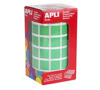 Etiquetas Autoadhesivas Cuadradas 15 x 15 mm Verde (Rollo de 2832 Unidades)