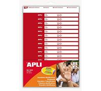 APLI Kids 12523 - Pack de 32 brazaletes identificativos con 2 hojas