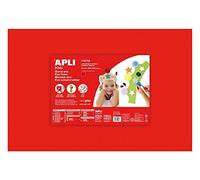APLI Kids 12756 - Bolsa goma EVA rojo, 400x600x2mm 5 hojas