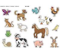 APLI Kids 12825 Bolsa de gomets maxi animales, 4 hojas A5