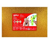APLI Kids 13175 - Goma EVA purpurina oro 600 x 400 mm 3 hojas