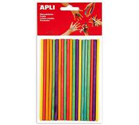 APLI Kids 13482 - Bolsa palo redondo madera color 150 x 5 mm, 25 uds