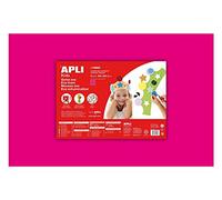 APLI Kids 13692 - Bolsa goma EVA rosa fucsia, 400x600x2mm 5 hojas