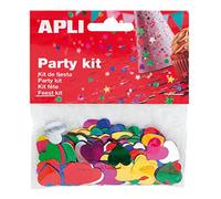 APLI Kids 13820 - Bolsa confeti corazones colores 15 mm 14g