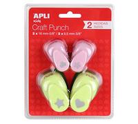 APLI Kids 13988 -Pack Perforadoras Surtidas 16 mm y 9.5 mm 4 Unidades